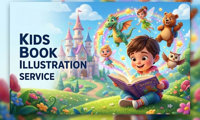 design charming kids book illustrations and lovable characters