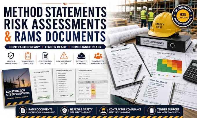 write method statements, risk assessments and rams documents