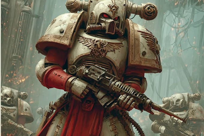 make warhammer 40k digital illustrations for fans
