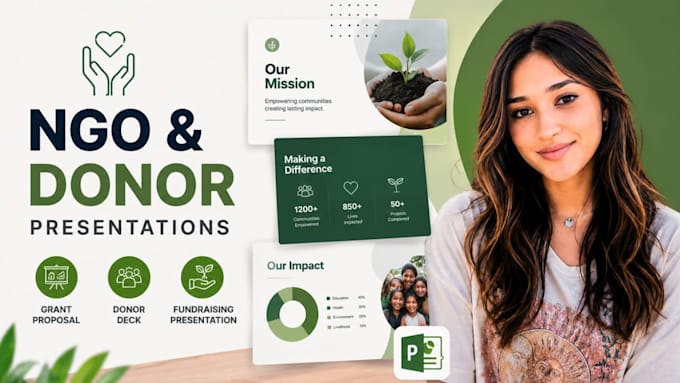design grant proposal presentation, ngo presentation, donor deck