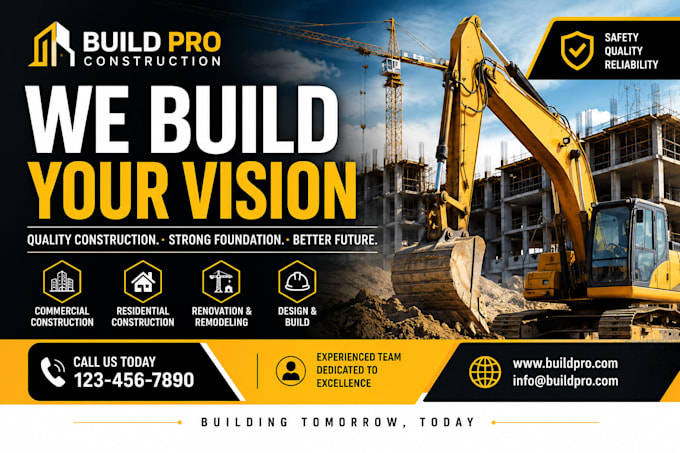 design professional construction and contractor billboards