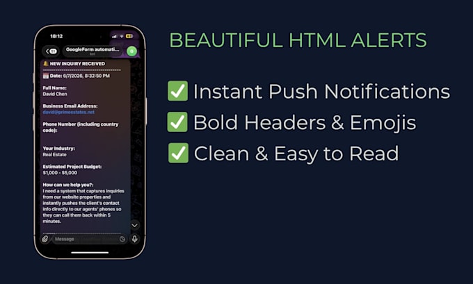 connect google forms to telegram bot for instant lead alerts