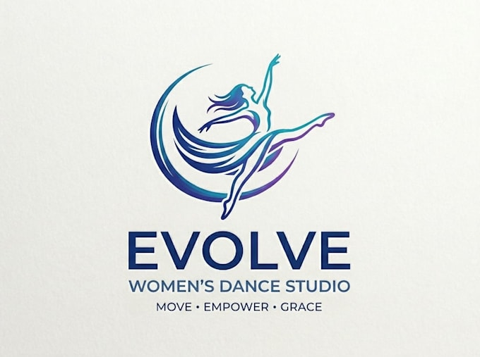 modern unique dance studio logo t shirt design