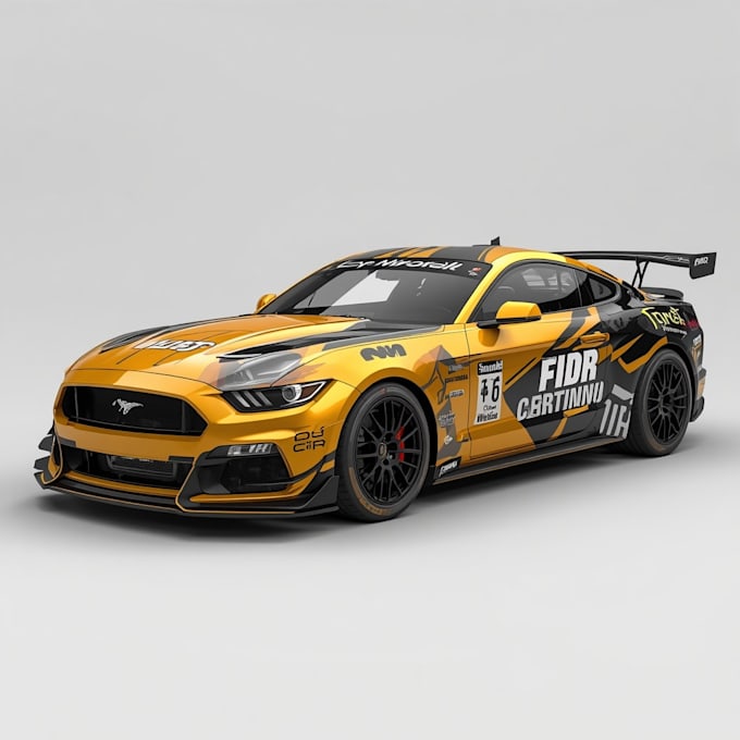 create racing car wrap, itasha wrap design with extreme