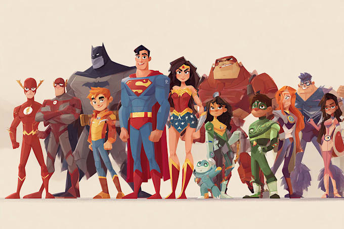 make super hero comic character illustration