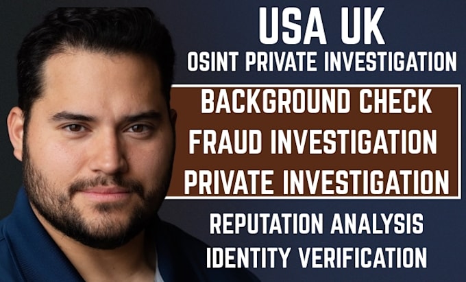 be private investigator for background checks and osint