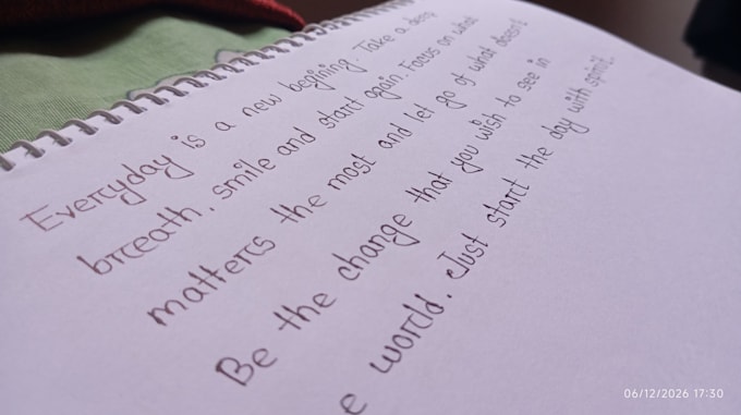 handwrite notes letters and copy typing