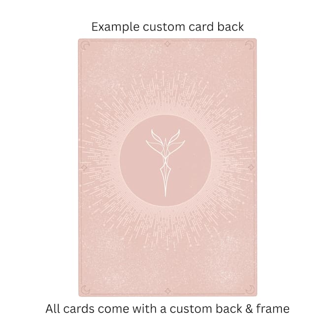 make a custom tarot deck from your pictures or concept