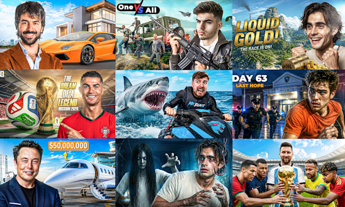 design high conversion and clickable youtube thumbnails