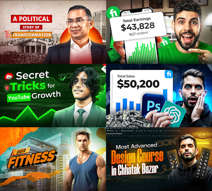 design attractive amazing youtube thumbnail design or miniature