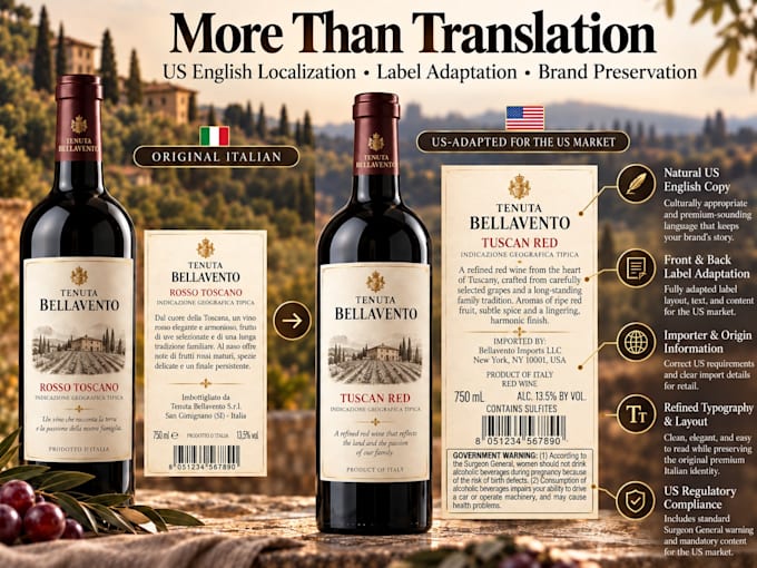 localize and adapt your product label for US market entry