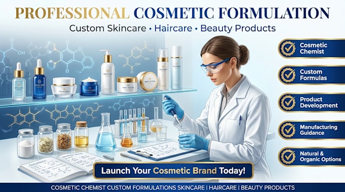 develop professional cosmetic formulation, cosmetic chemist and skincare product