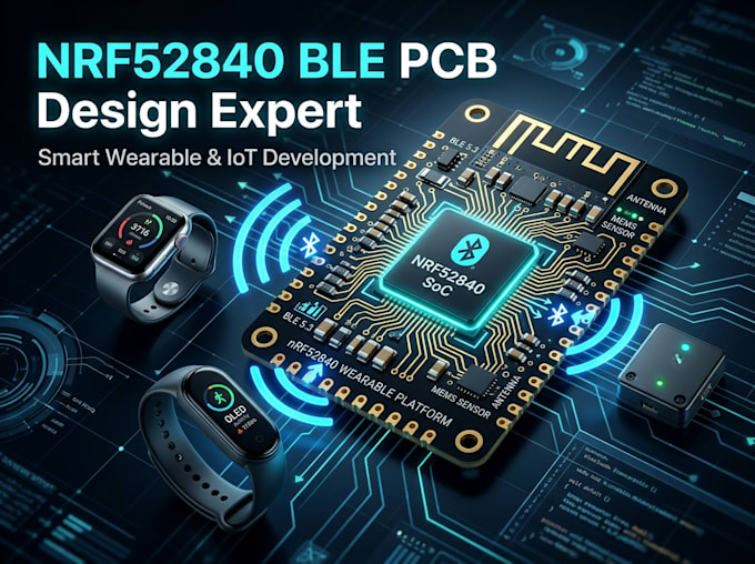 develop nrf52840 ble pcb for smart wearable devices