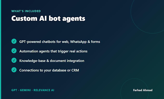 build a custom ai chatbot or automation agent using gpt