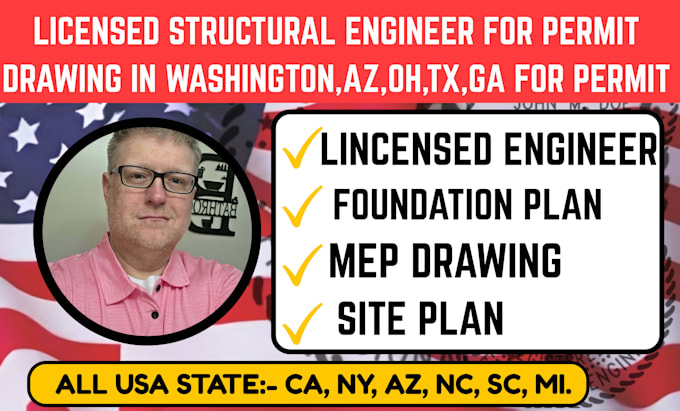 licensed structural engineer for permit drawings in washington az ga for permit
