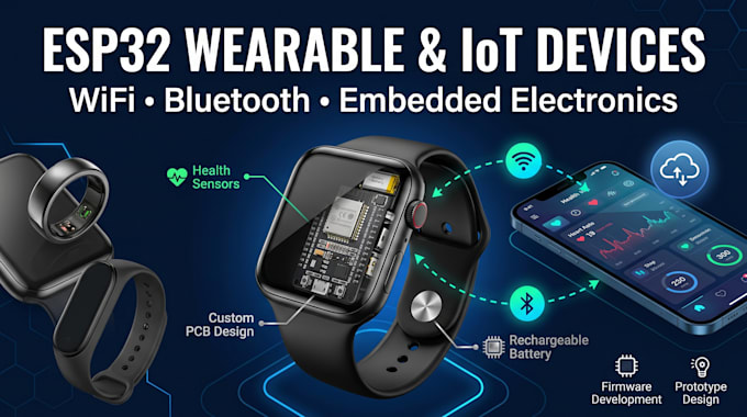 develop esp32 wifi bluetooth wearable and iot electronic devices