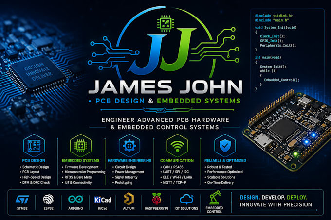 engineer advanced pcb hardware and embedded control systems