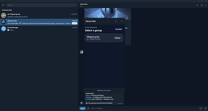 build an advanced python telegram bot with webapp dashboard