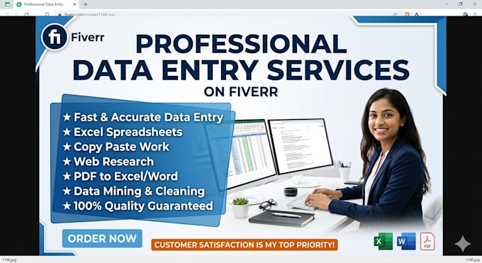 do professional data entry work, and web research