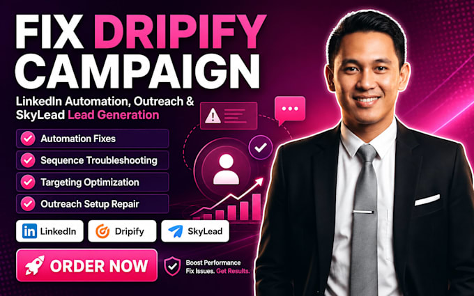fix dripify linkedin automation outreach campaign skylead lead generation