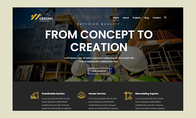 build construction website contractor website roofing construction hvac website