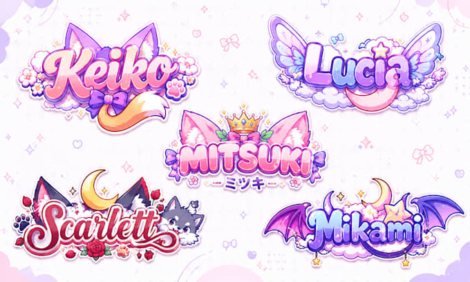design custom vtuber logo, anime mascot and twitch branding