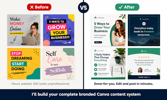 design a canva instagram content system and branded templates