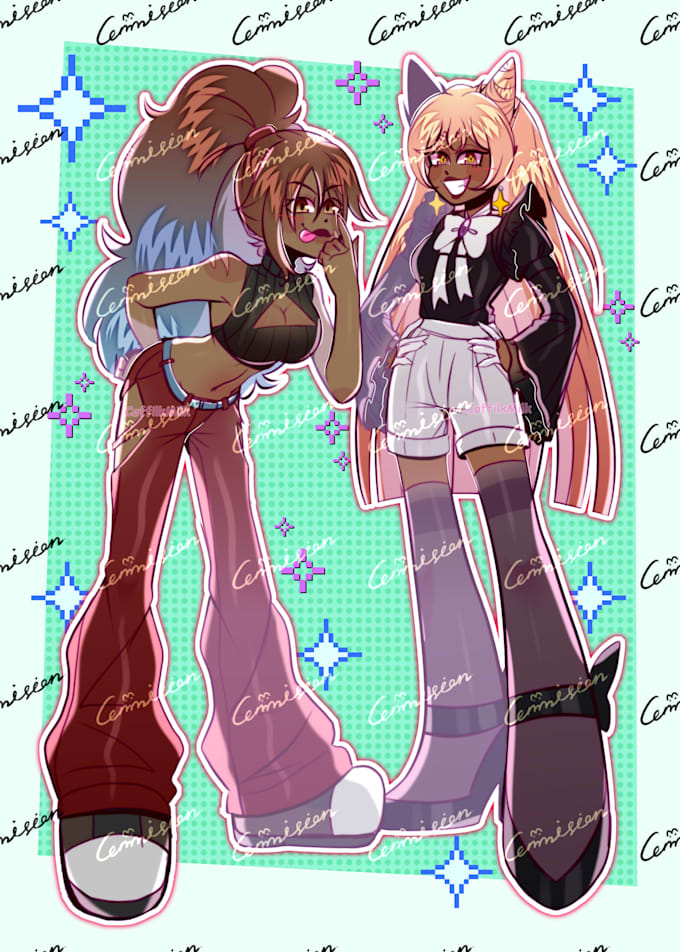 draw chibi or semi chibi sketch illustrations for oc, fan art and furry