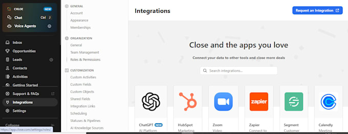 setup close io crm, chloe ai, workflows and sales automation, crm integration