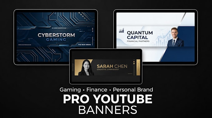 design professional youtube banner channel art and cover