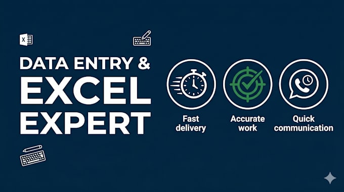 do data entry, excel typing, PDF to excel and CRM data entry
