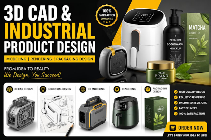 3d cad design industrial product design modeline rendering packaging design