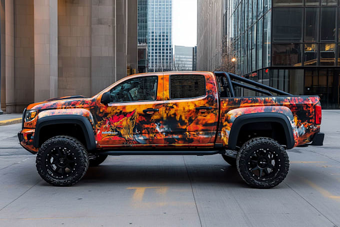 car wrap, truck wrap or van wrap design