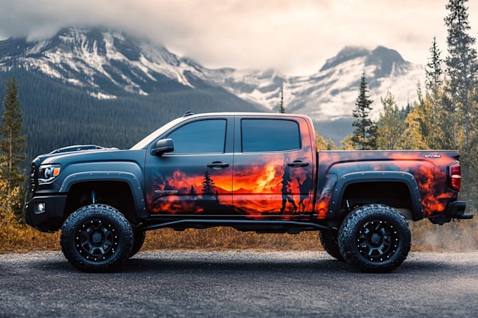 vehicle wrap design, car wrap