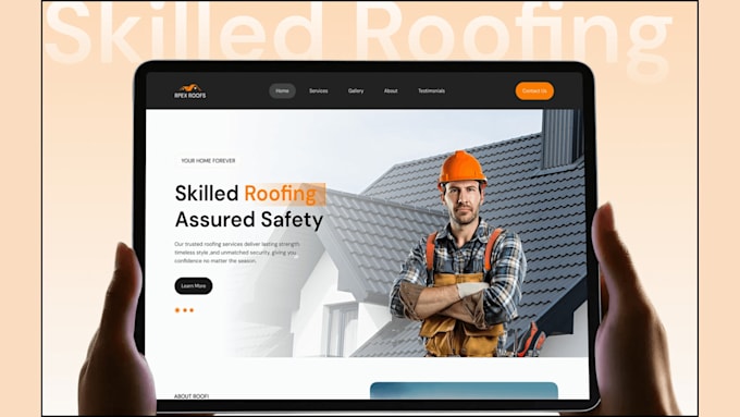 build roofing and construction website contractor and blumbing website wordpress