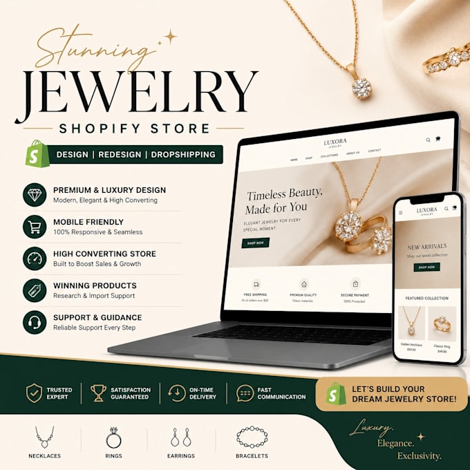 build jewelry shopify store