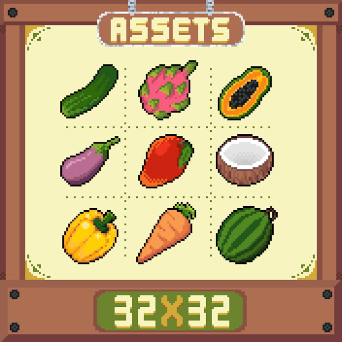 create custom pixel art game assets for your game