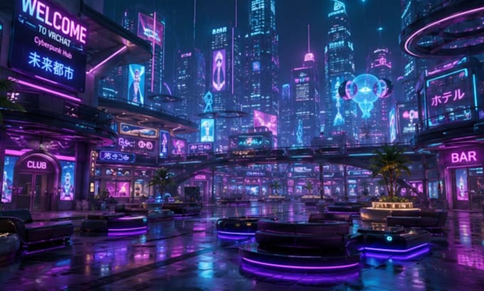 make amazing vrchat world, vr environment metaverse vrc world 3d environment