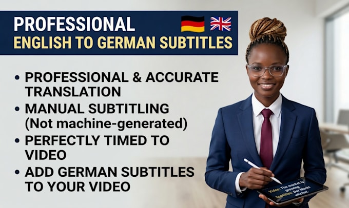 create accurate german subtitles from english videos