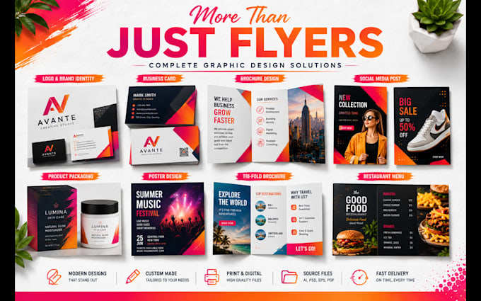 create professional graphic designs for print, digital media