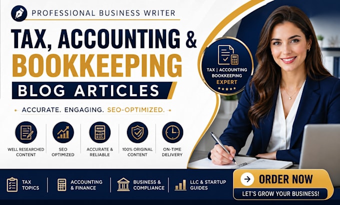 write tax, accounting, and bookkeeping blog articles