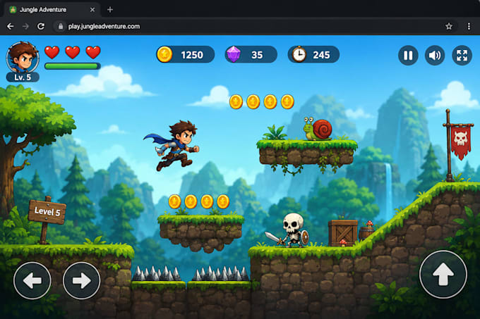 develop html game, browser game with phaser, javascript game, webgl game