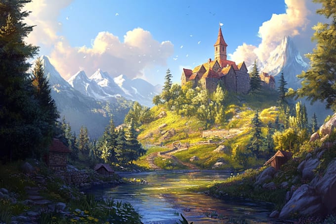 design detailed fantasy landscapes