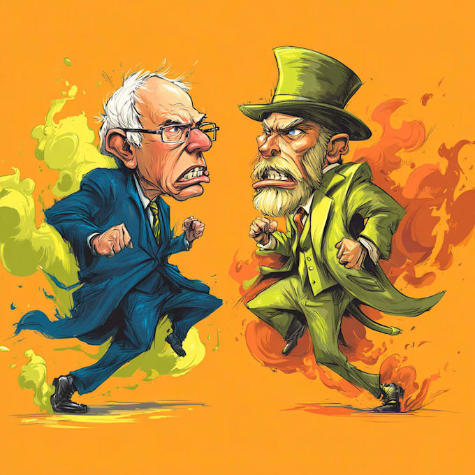 do a political cartoon art