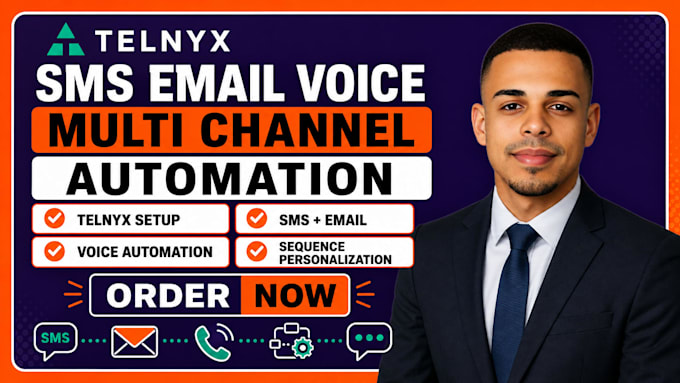 telnyx sms email voice multi channel automation sequence personalization