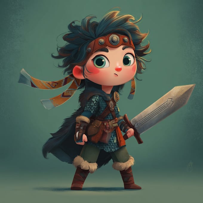 design a character in retro cartoon style