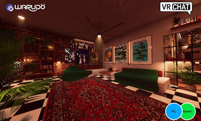 create vrchat world, 3d environment, metaverse world spatial io, open world game