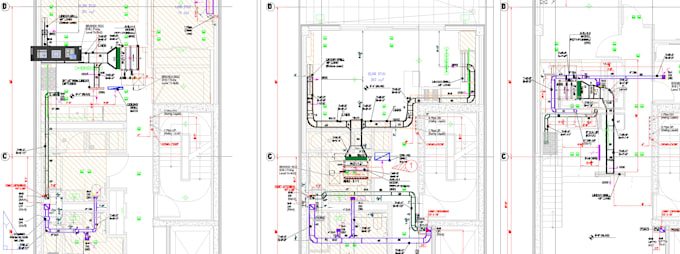draw residential hvac duct layout,clear blueprint,quick turnaround