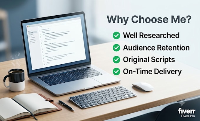 write engaging faceless youtube documentary scripts