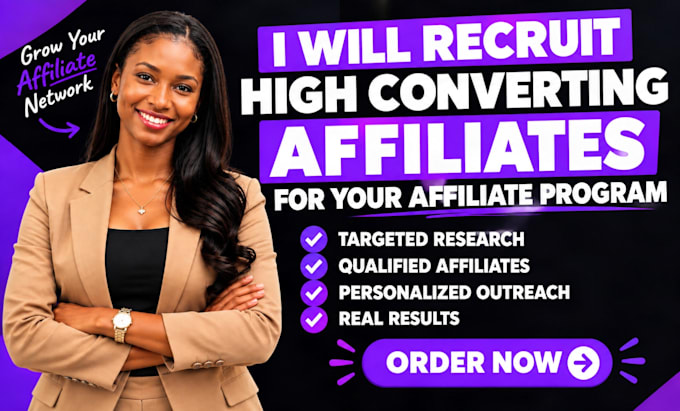 recruit high converting affiliates for your affiliate program